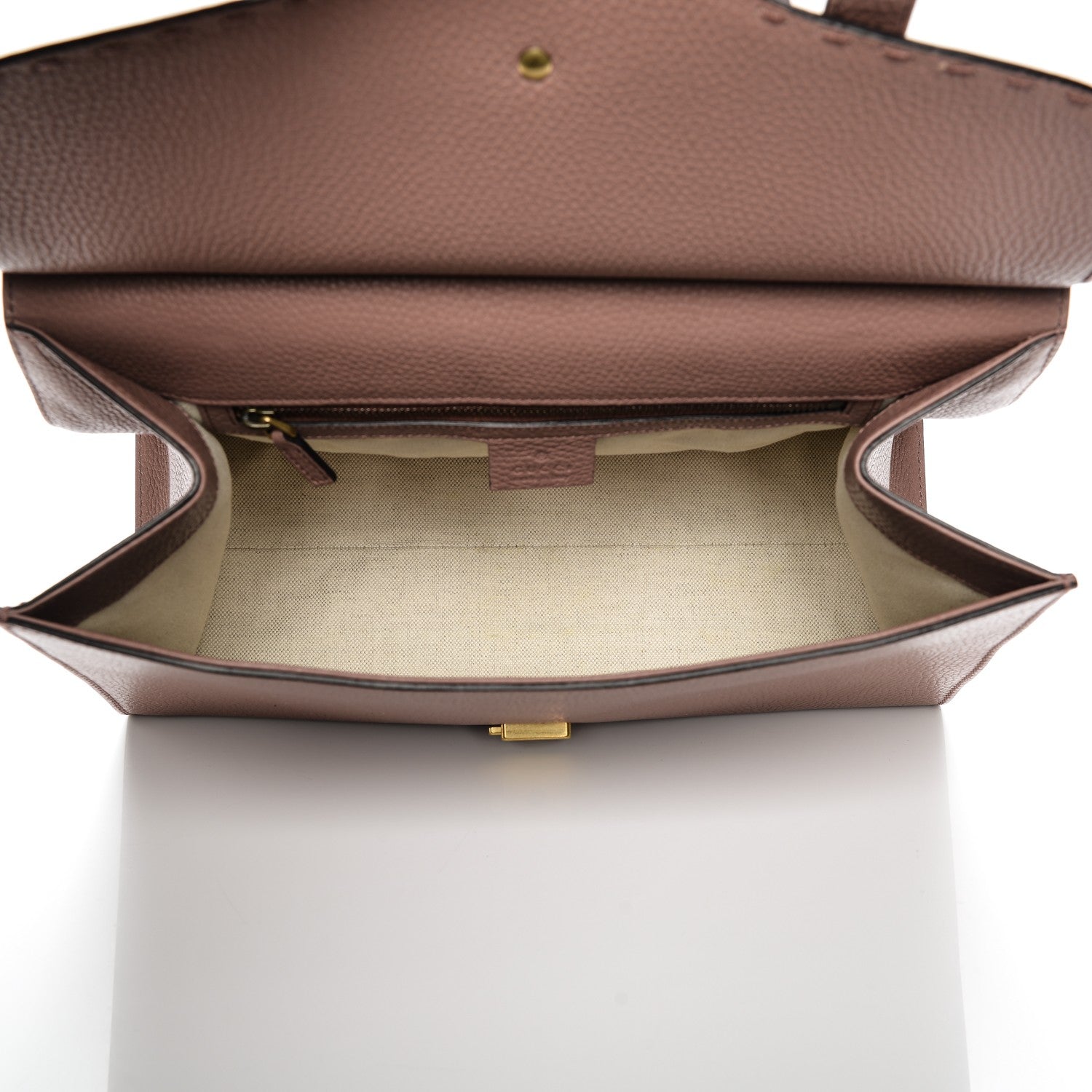 Gucci Calfskin Small GG Marmont Top Handle Bag Rosy Phard 5 of 7