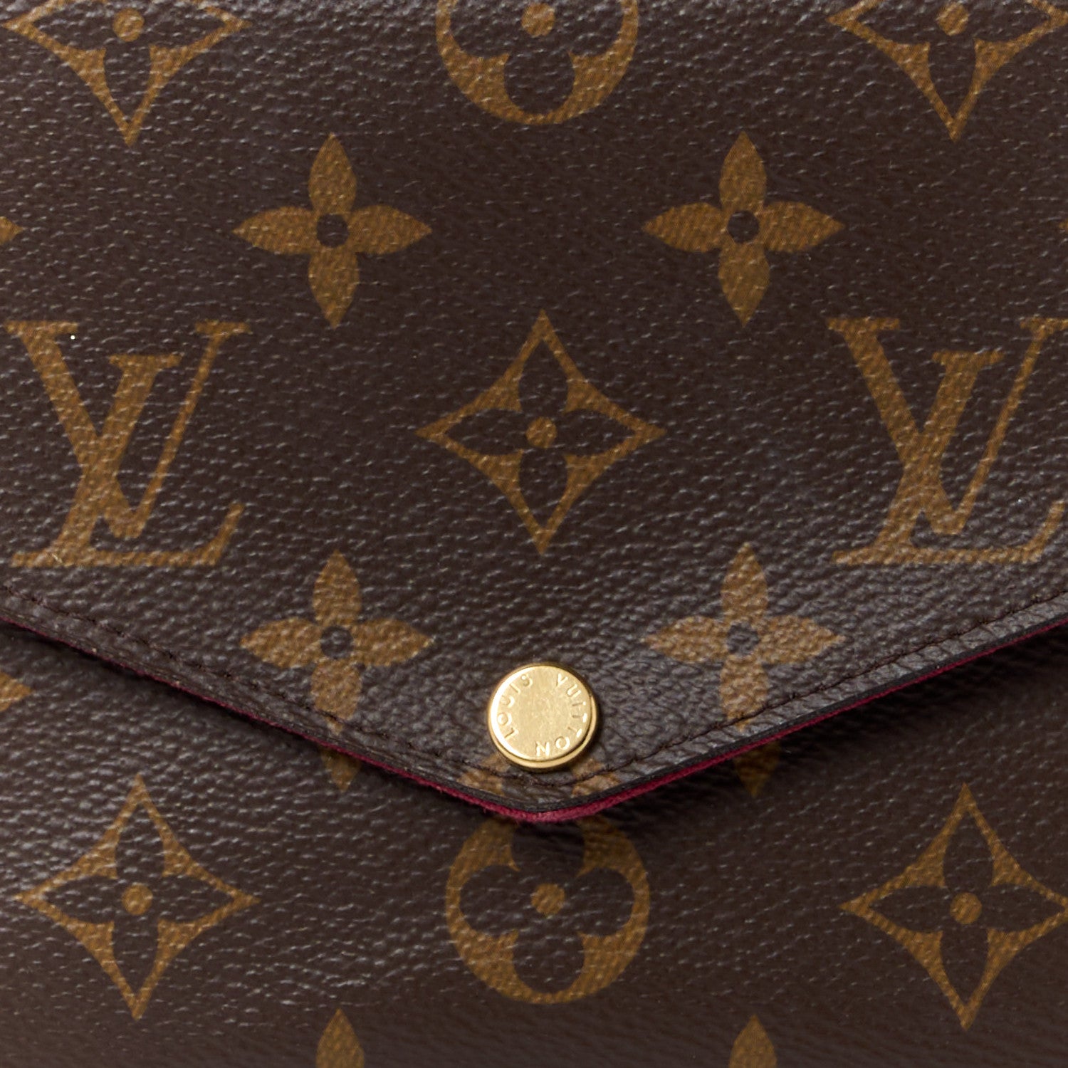 Louis Vuitton Monogram Pochette Felicie Chain Wallet Fuchsia 12 of 15