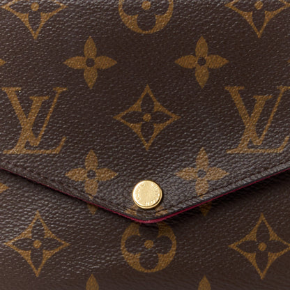 Louis Vuitton Monogram Pochette Felicie Chain Wallet Fuchsia 12 of 15