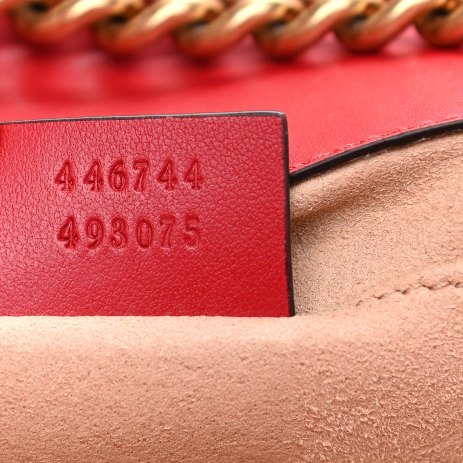 Gucci Calfskin Matelasse Mini GG Marmont Shoulder Bag Hibiscus Red 7 of 9