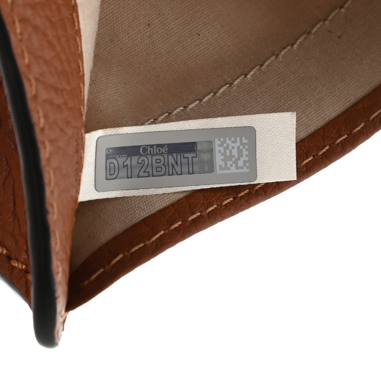 Grained Calfskin Marcie Square Wallet Tan