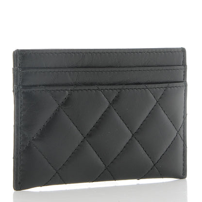 Chanel Aged Calfskin Lucky Charms Reissue Card Holder Black 3 of 9