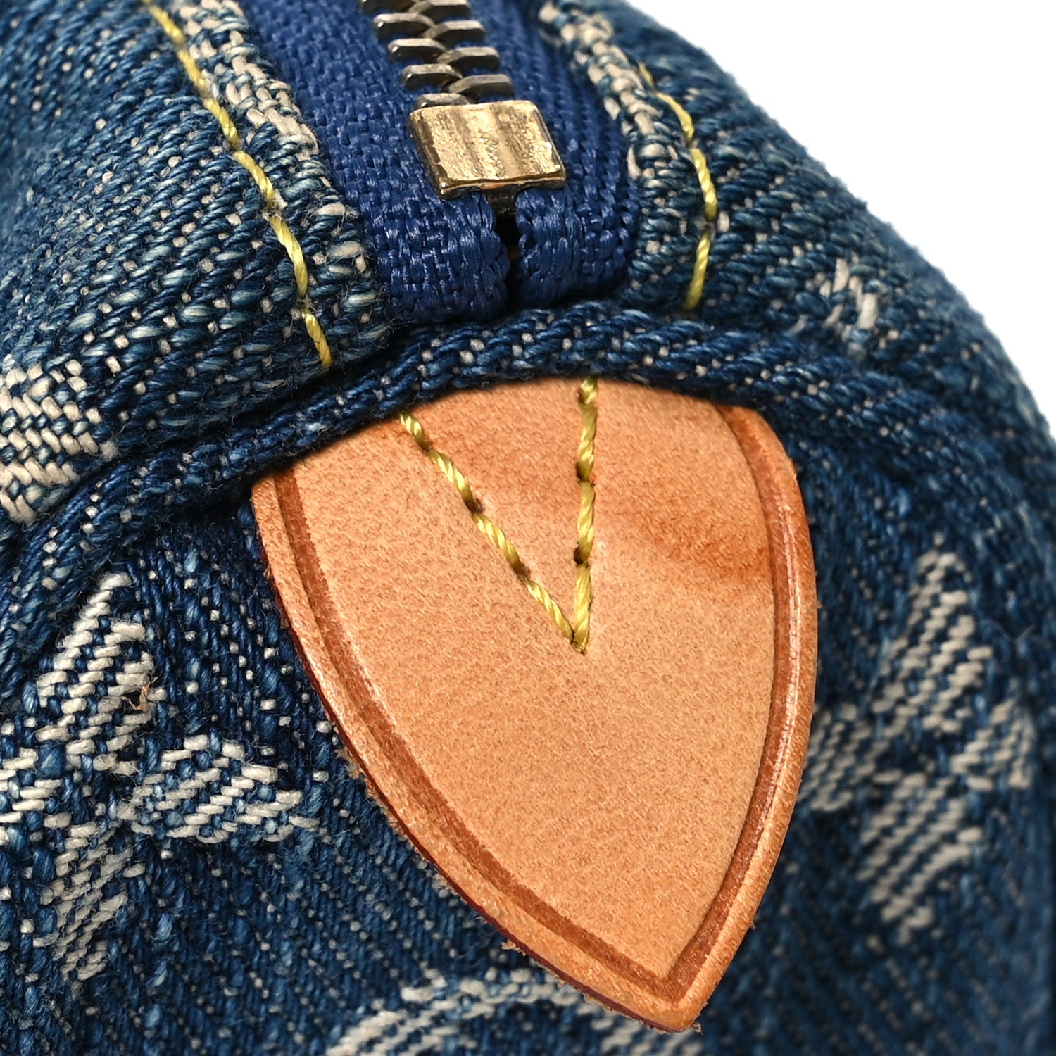 Louis Vuitton Monogram Denim Speedy GM Pochette Case 6 of 8