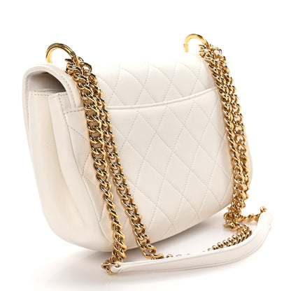 Chanel Calfskin Quilted Underline Flap White 3 of 10