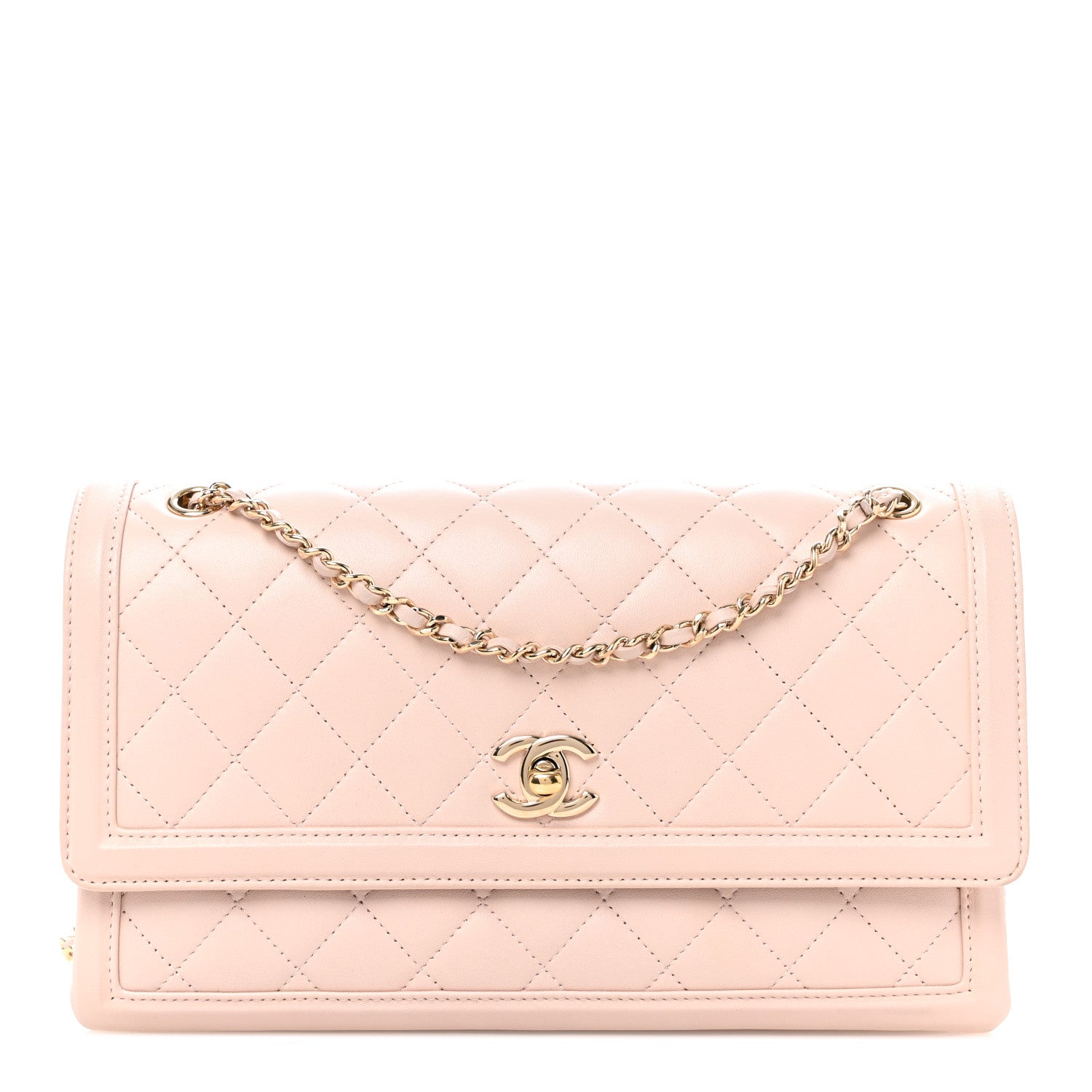Chanel Lambskin Quilted Hanbok Flap Bag Light Pink 1 of 10