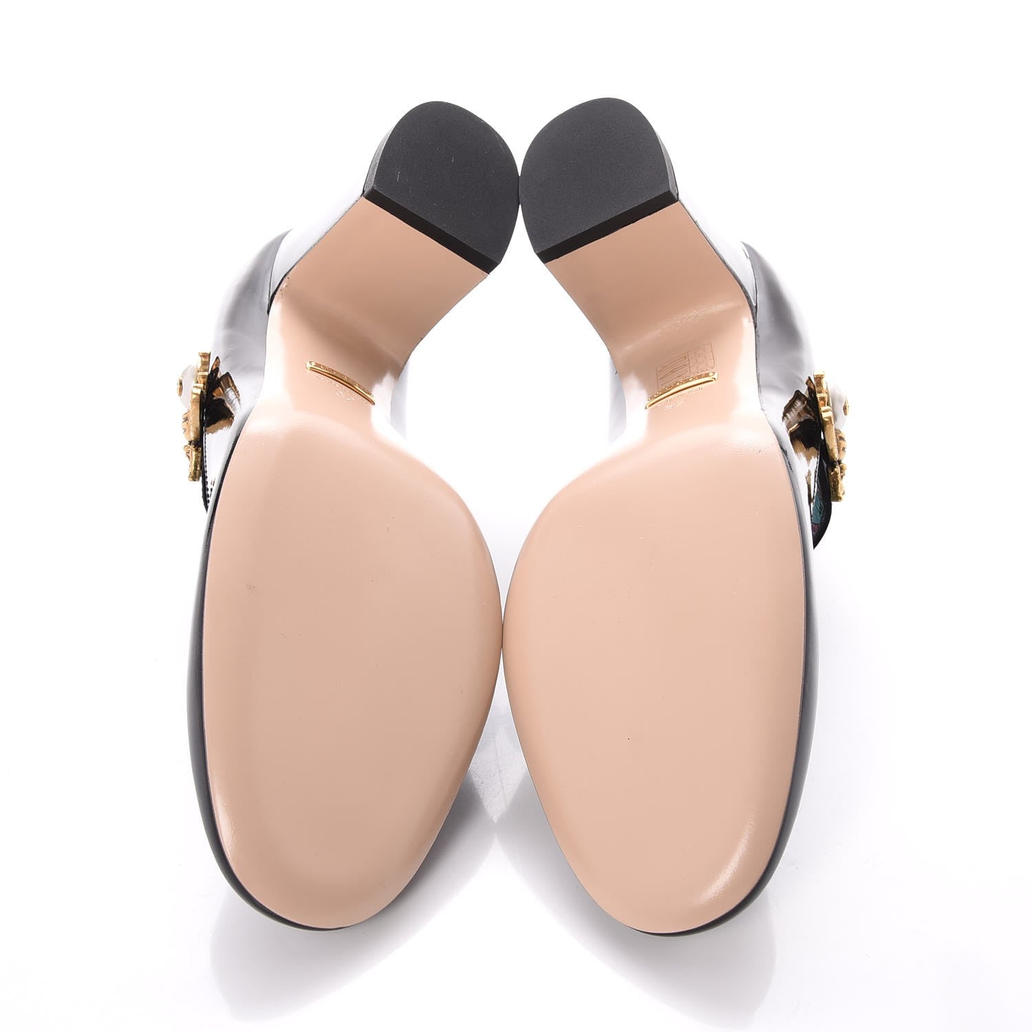 Gucci Vernice Crystal Lois Bee Mary Jane Pumps 37 Black 7 of 11