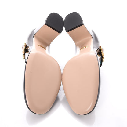 Gucci Vernice Crystal Lois Bee Mary Jane Pumps 37 Black 7 of 11