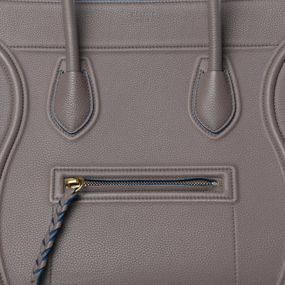 Celine Supple Calfskin Medium Phantom Luggage Khaki Cobalt Trim 11 of 11