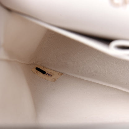 Chanel Lambskin Quilted Medium Double Flap White 9 of 15