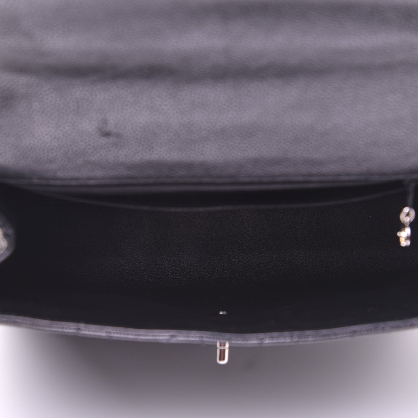 Caviar Quilted Jumbo Kelly Flap Black