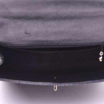 Chanel Caviar Quilted Jumbo Kelly Flap Black 5 of 13