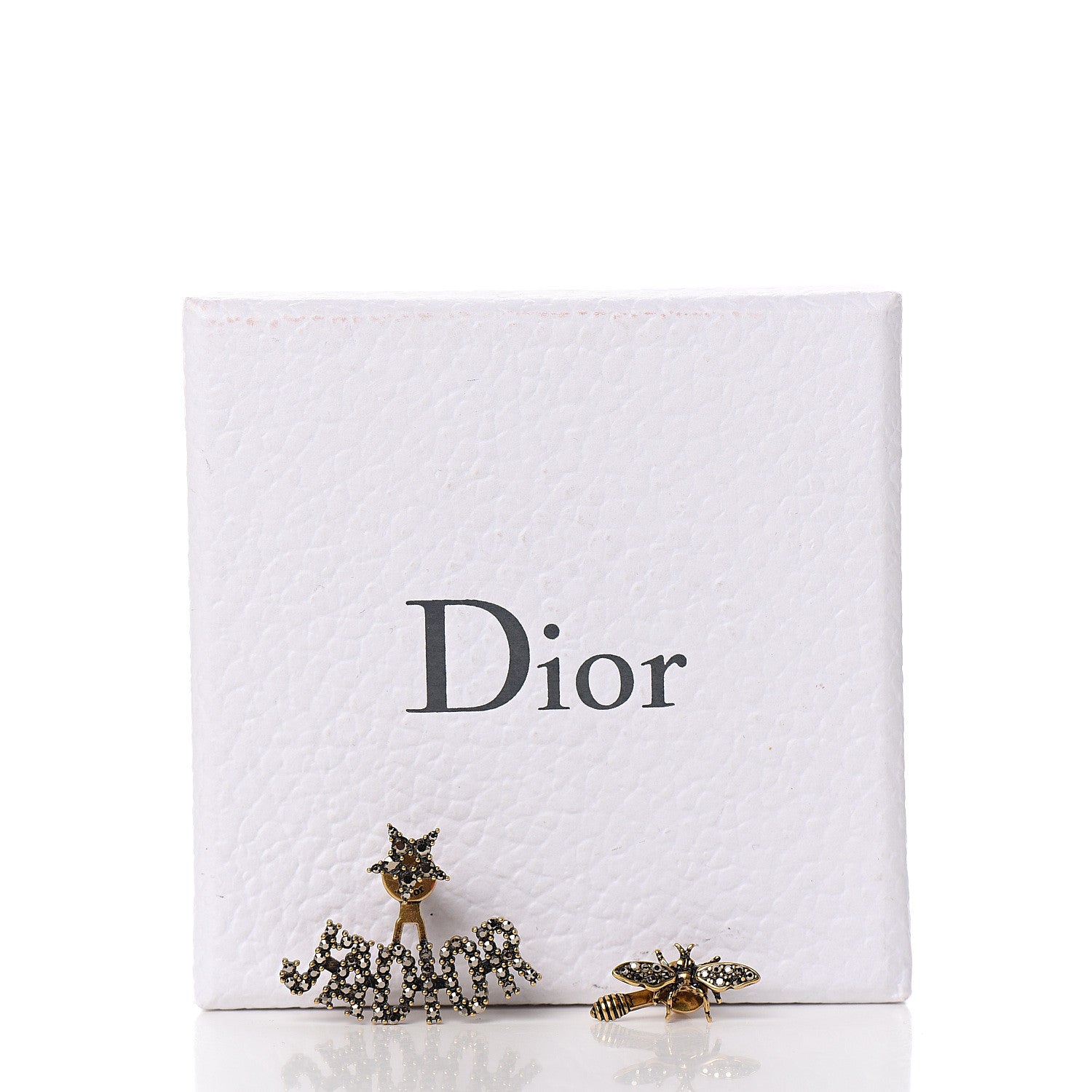Christian Dior Metal Crystal J'adior Earrings Aged Gold 5 of 5