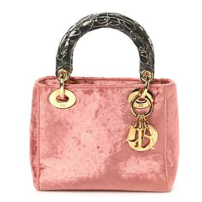 Christian Dior Velvet Mini Lady Dior Rose 1 of 10