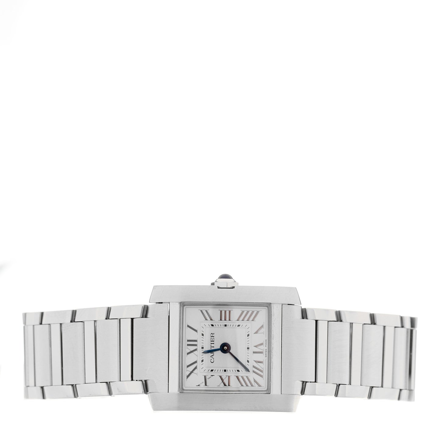 Stainless Steel 21mm Tank Francaise Quartz Watch Silver