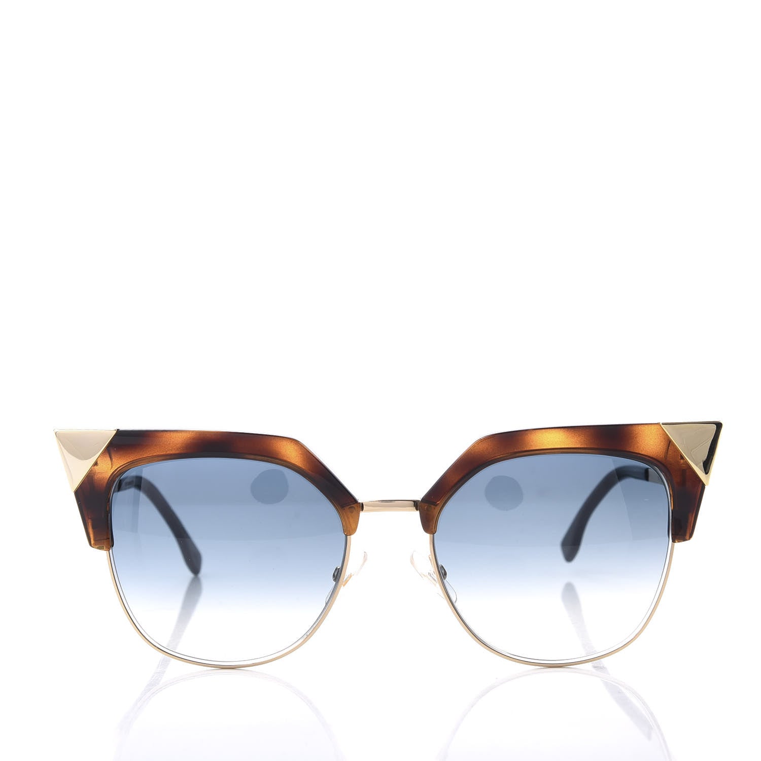 Fendi Cat Eye Iridia Sunglasses FF 0149/S Havana Gold 2 of 9
