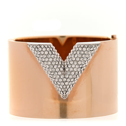 Louis Vuitton Crystal Essential V Cuff Gold 1 of 6