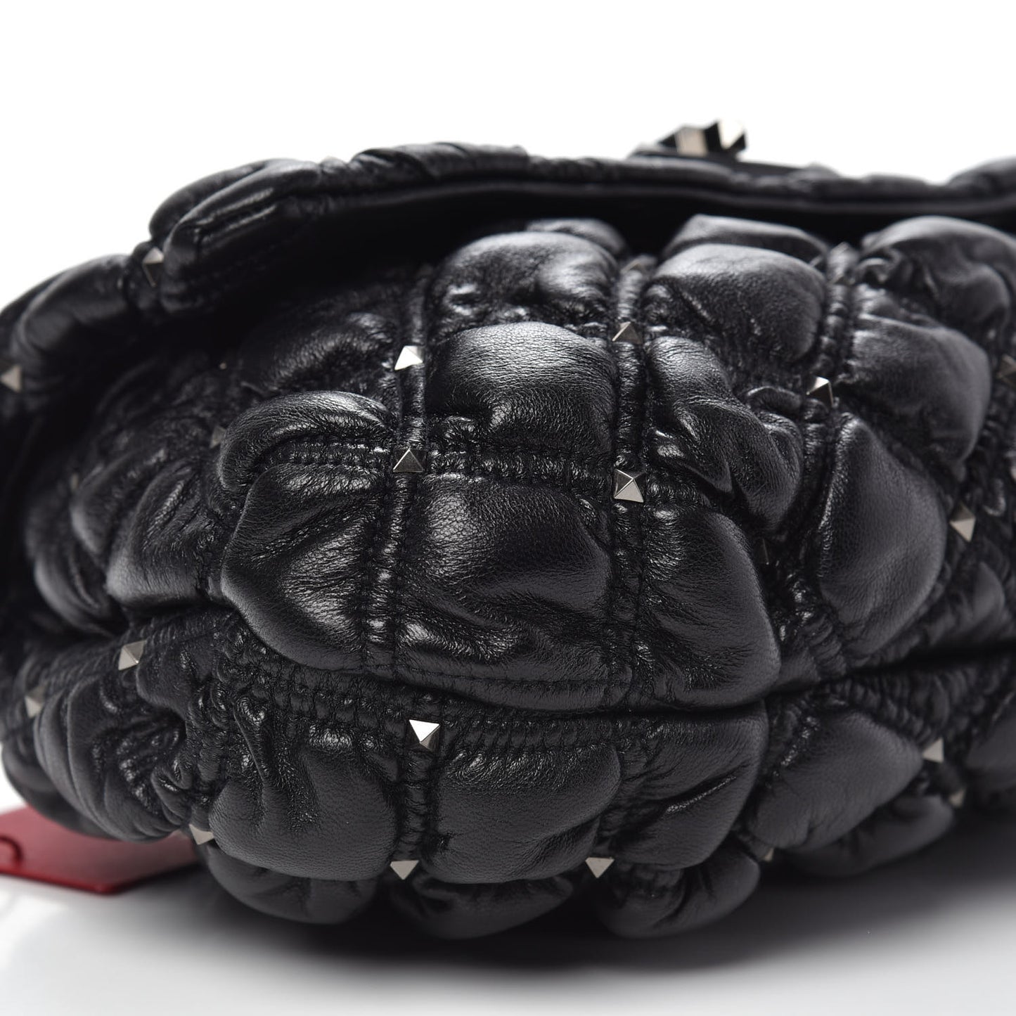 Nappa Medium Spikeme Shoulder Bag Black