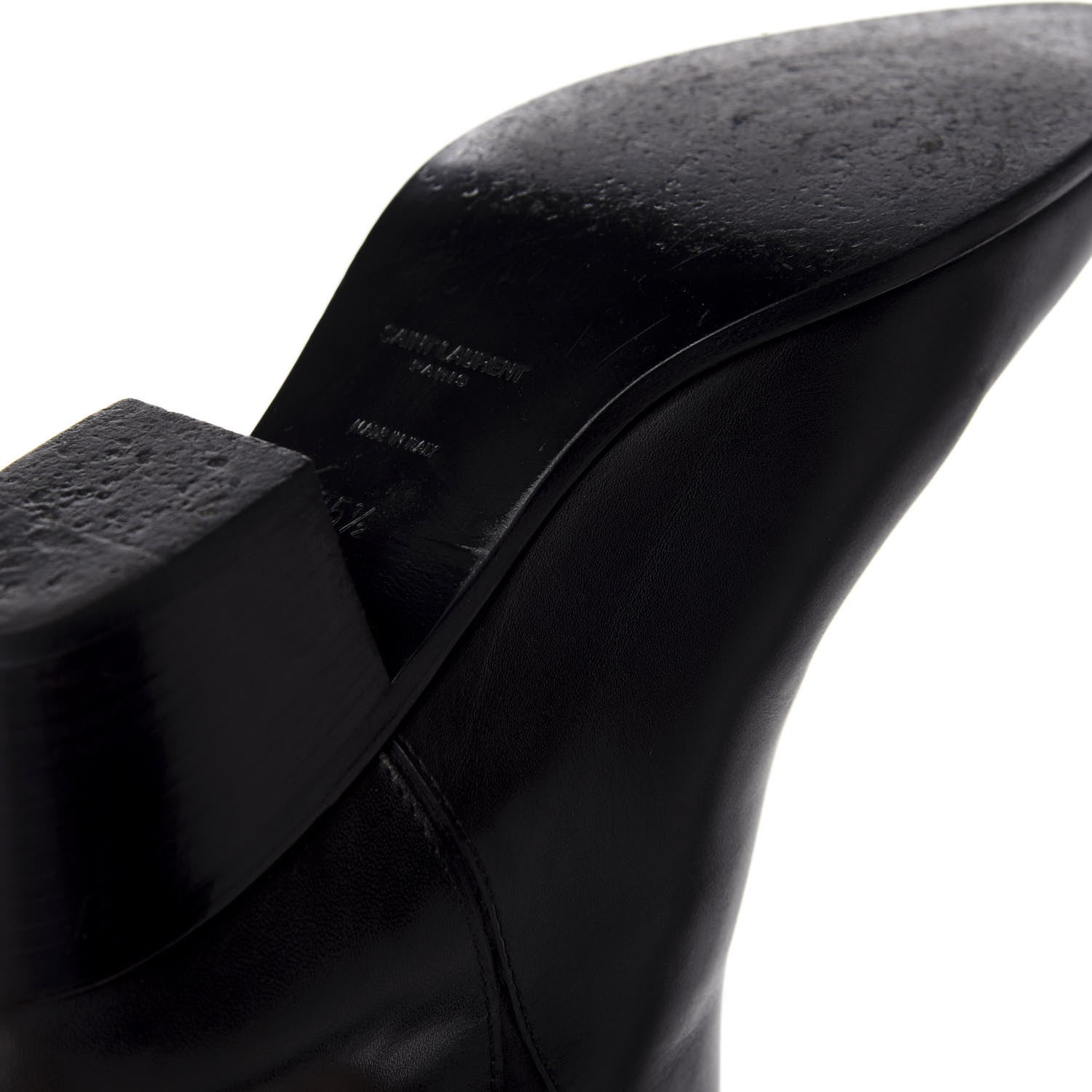 Saint Laurent Calfskin Rock Long Boots 35.5 Black 13 of 16