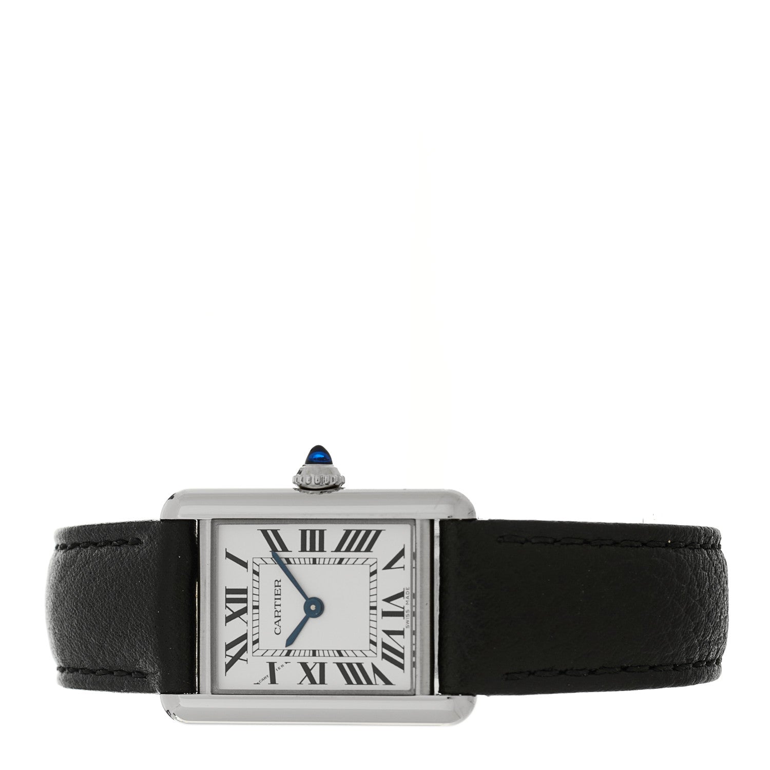 Cartier Stainless Steel Calfskin 22mm Must de Cartier Tank Quartz Watch 2 of 4