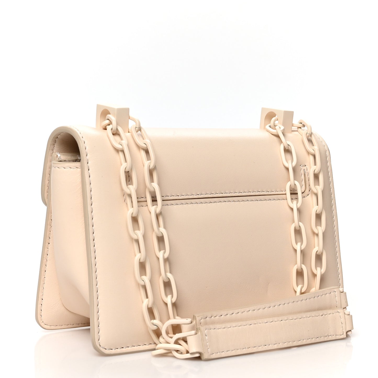 Calfskin Small T Clasp Chain Bag Vanilla