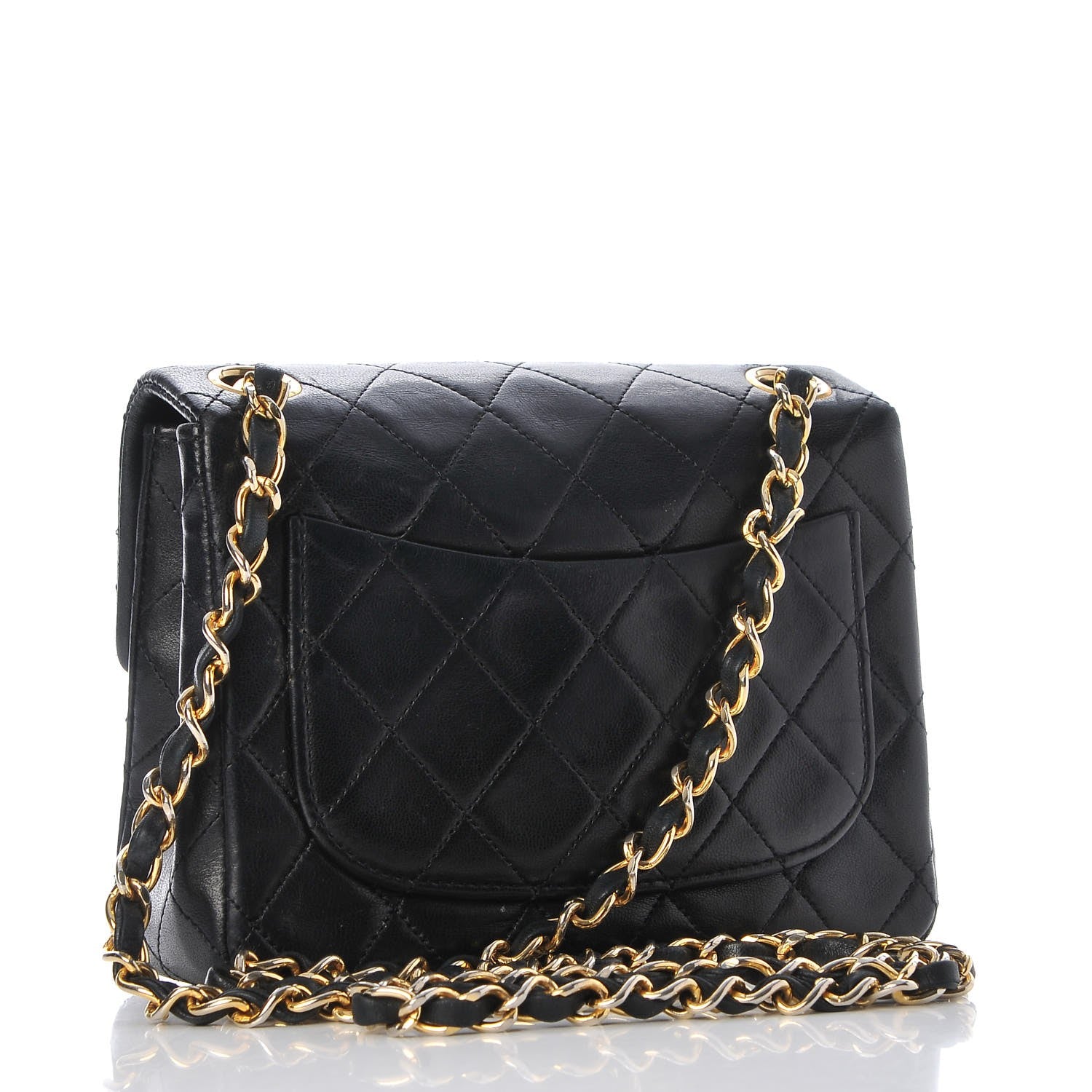 Chanel Lambskin Quilted Mini Square Flap Black 4 of 10