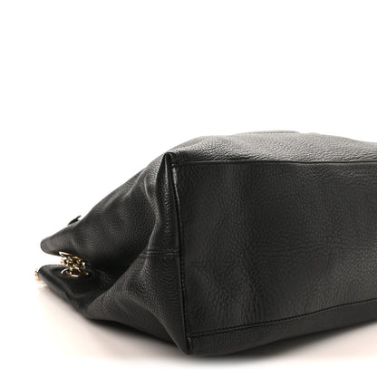 Gucci Pebbled Calfskin Medium Soho Chain Shoulder Bag Black 8 of 9