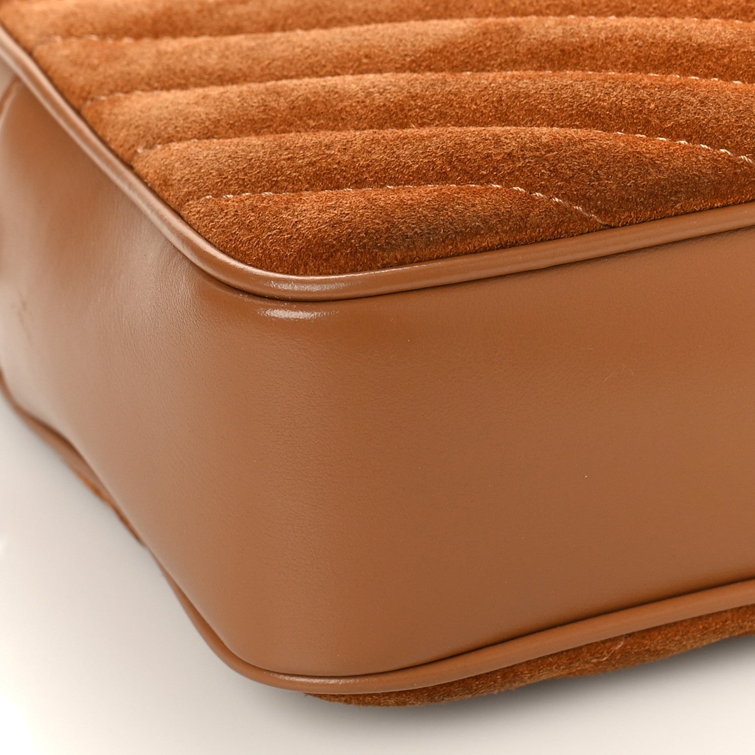 Saint Laurent Suede Matelasse Monogram Lou Camera Bag Cinnamon 7 of 9