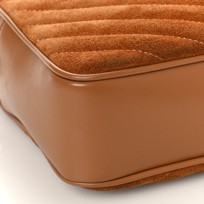Saint Laurent Suede Matelasse Monogram Lou Camera Bag Cinnamon 7 of 9