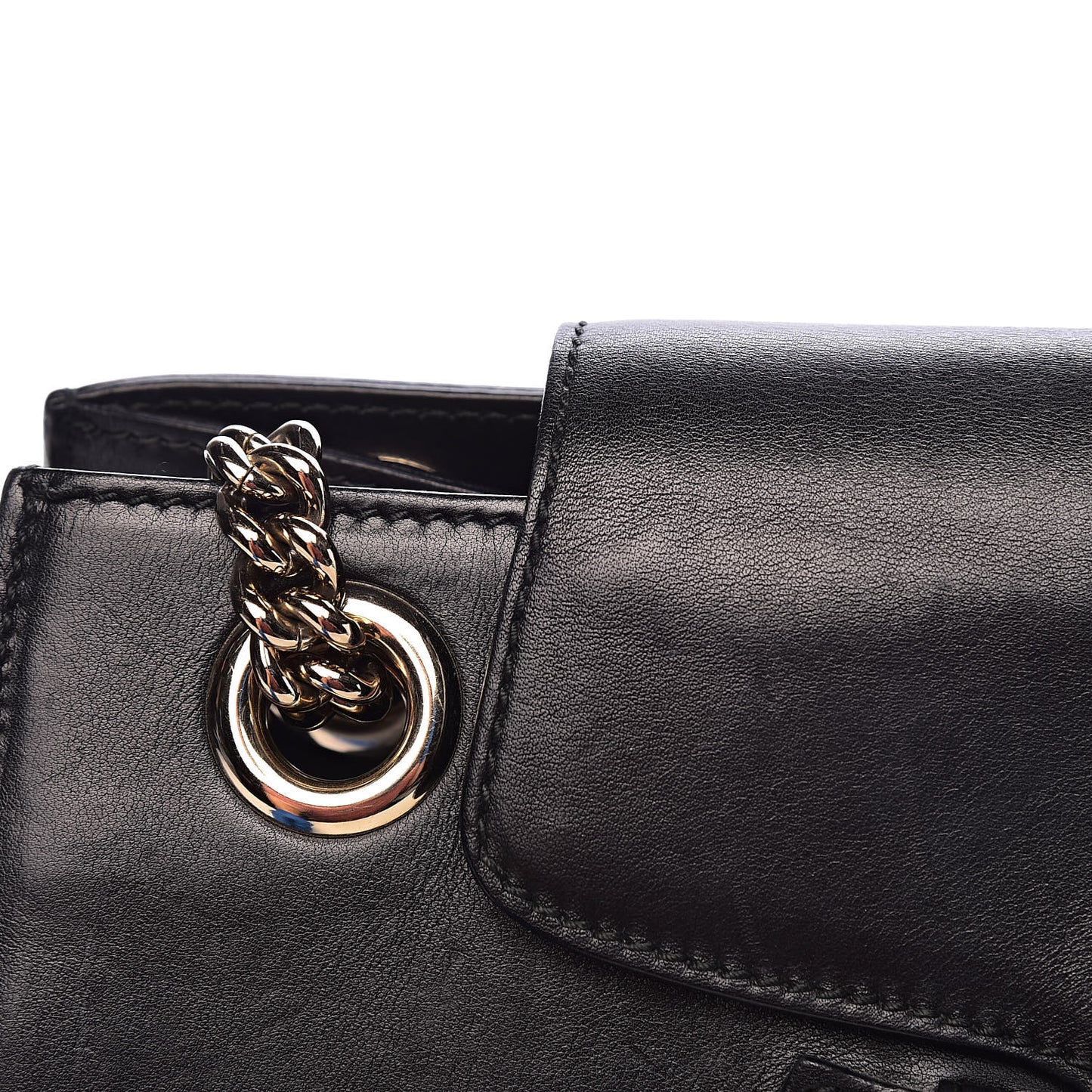 Saddle Soft Lux Large Emily Chain Shoulder Bag Black