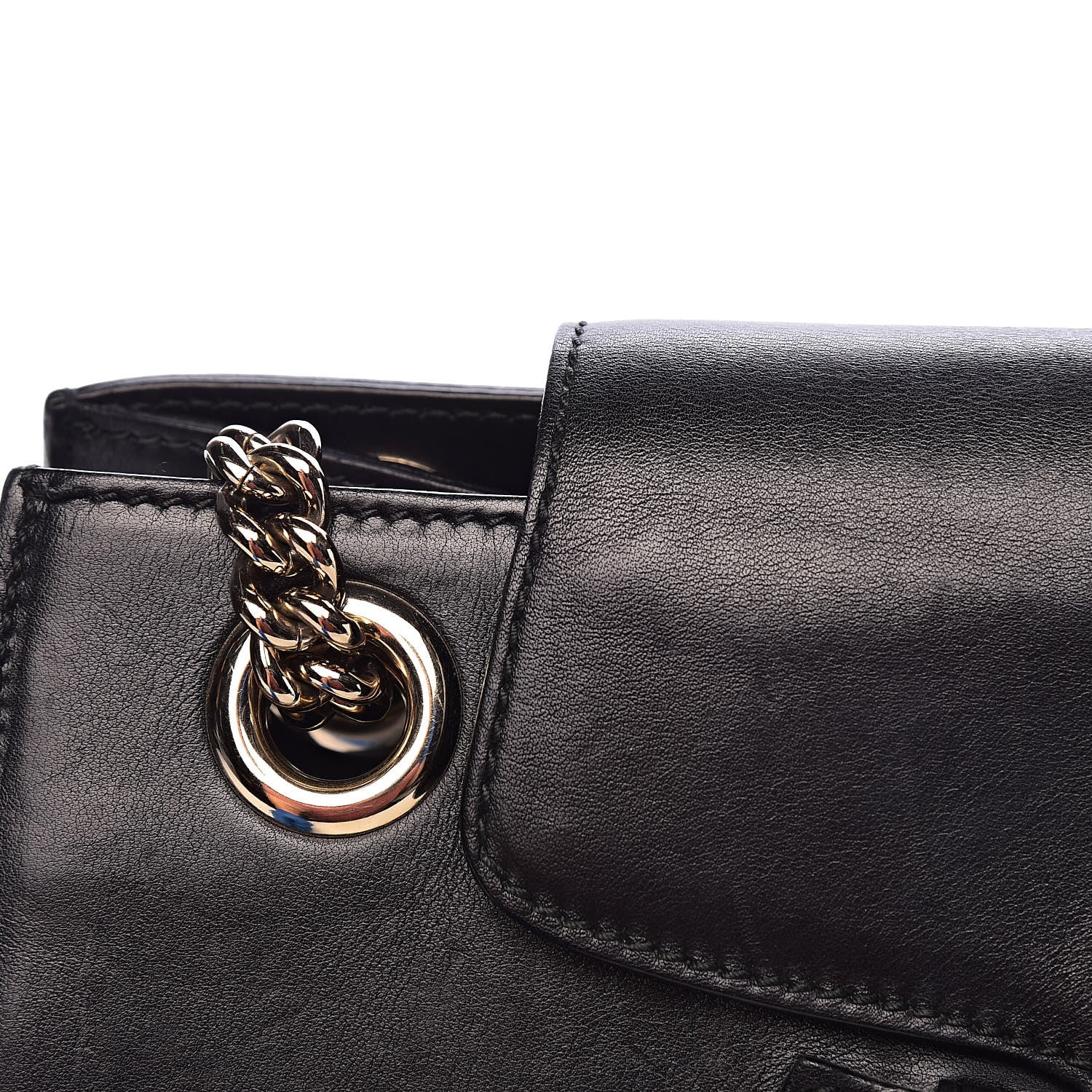 Gucci Saddle Soft Lux Large Emily Chain Shoulder Bag Black 15 of 17