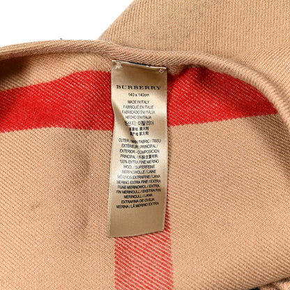 Burberry Cashmere Giant Check Collette Cape Scarf Camel 4 of 4