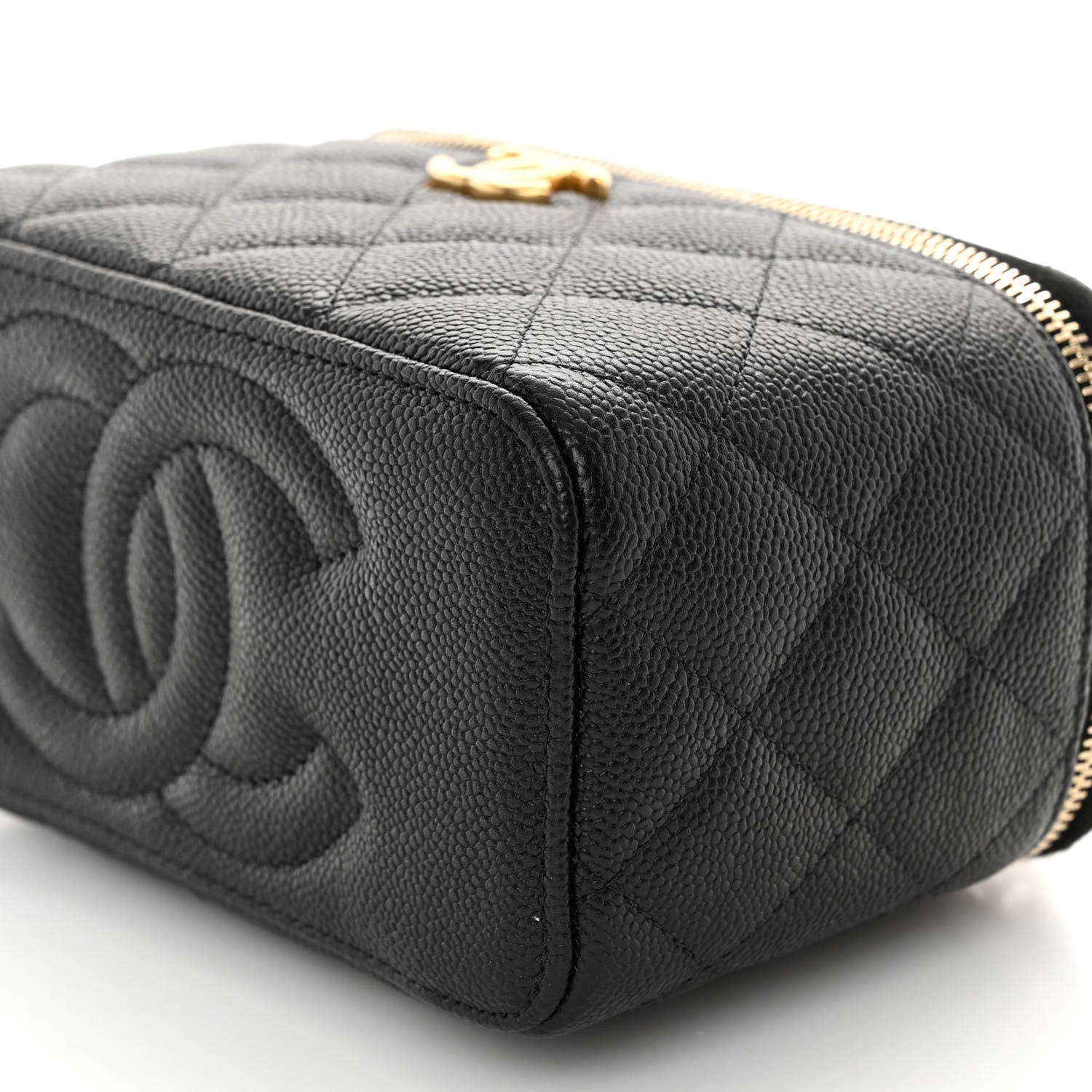 Chanel Caviar Quilted Sweetheart Vanity Case Black 10 of 11