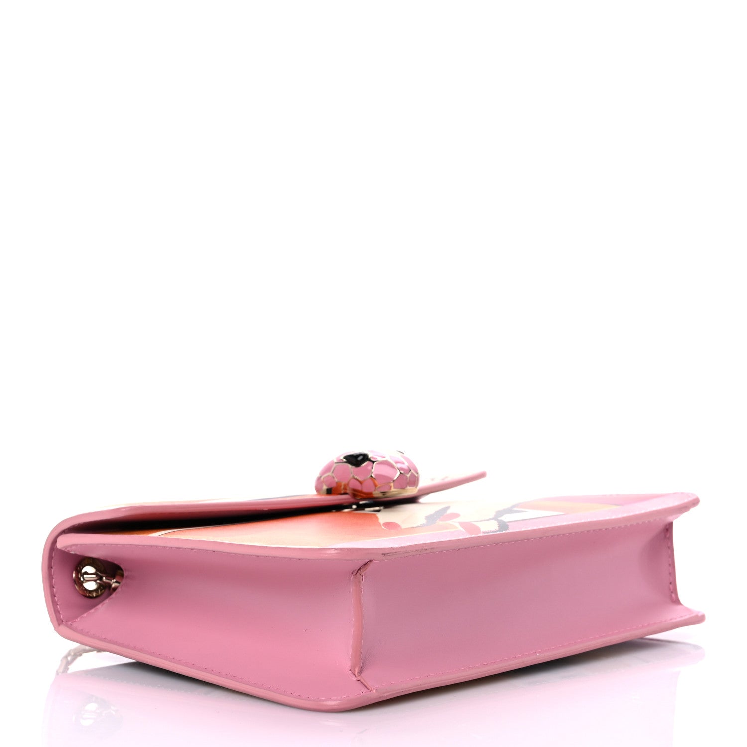 Bulgari Calfskin Printed Serpenti Forever Cinemania Crossbody Bag Flash Pink Multicolor 5 of 13
