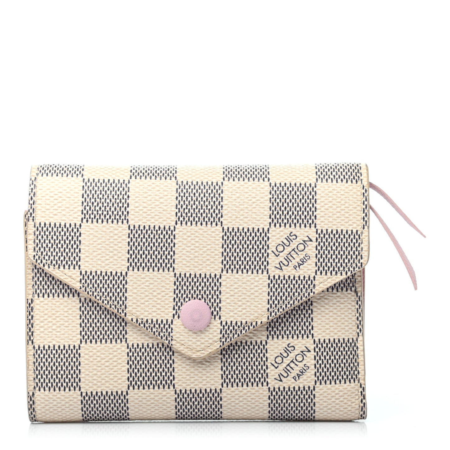 Damier Azur Victorine Wallet Rose Ballerine