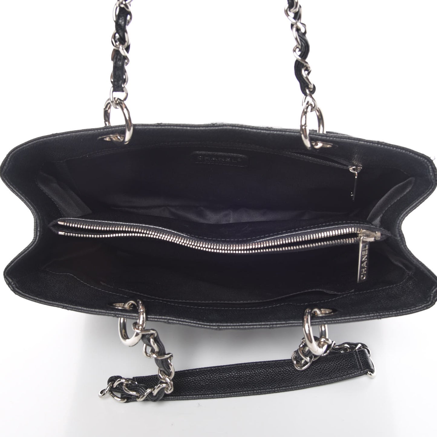 Caviar Quilted Grand Shopping Tote GST Black