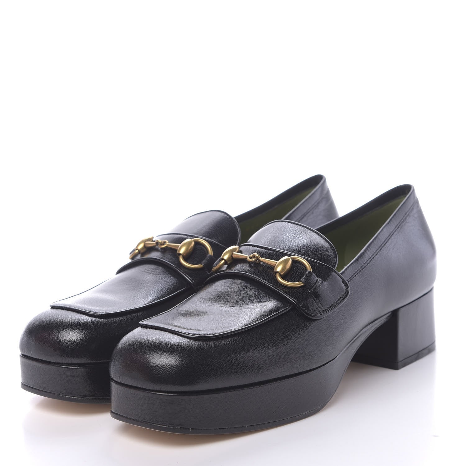 Gucci Goatskin Houdan Platform Loafers 41 Black 3 of 9