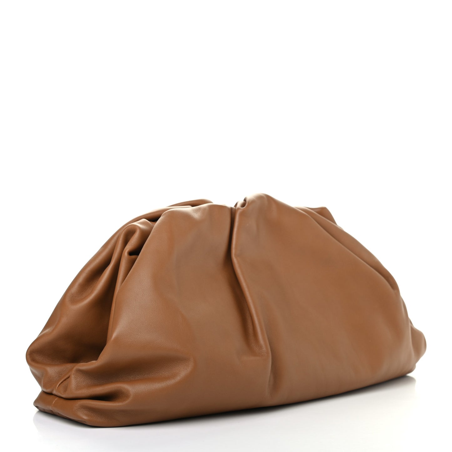 Smooth Butter Calf The Pouch Oversized Clutch Cammello