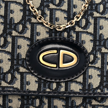 Christian Dior Oblique Chain Long Wallet Blue 7 of 9