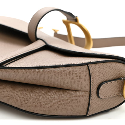 Christian Dior Grained Calfskin Saddle Bag Warm Taupe 9 of 9