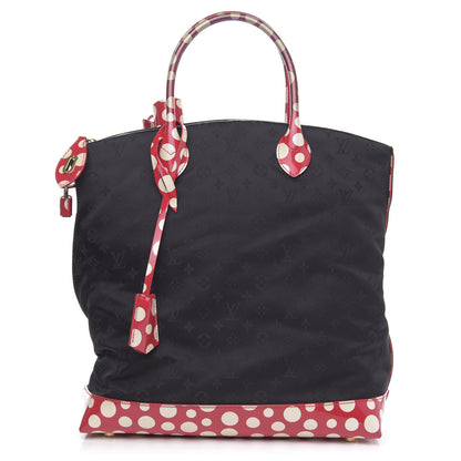 Louis Vuitton Nylon Monogram Kusama Infinity Dots Vertical Lockit Black Red 1 of 11