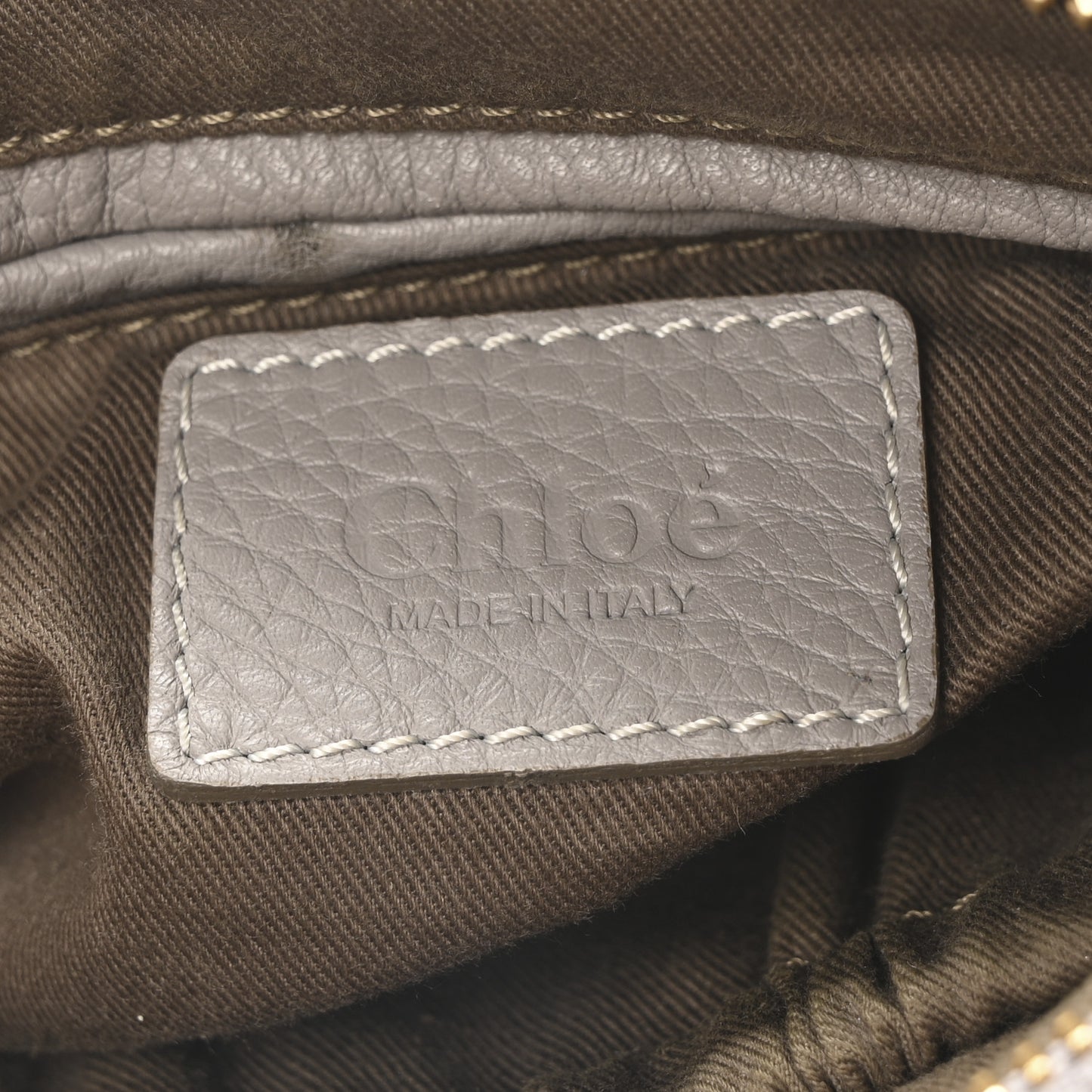 Calfskin Small Marcie Satchel Cashmere Grey