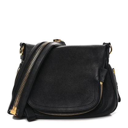 Tom Ford Grained Calfskin Medium Jennifer Shoulder Bag Black 1 of 10