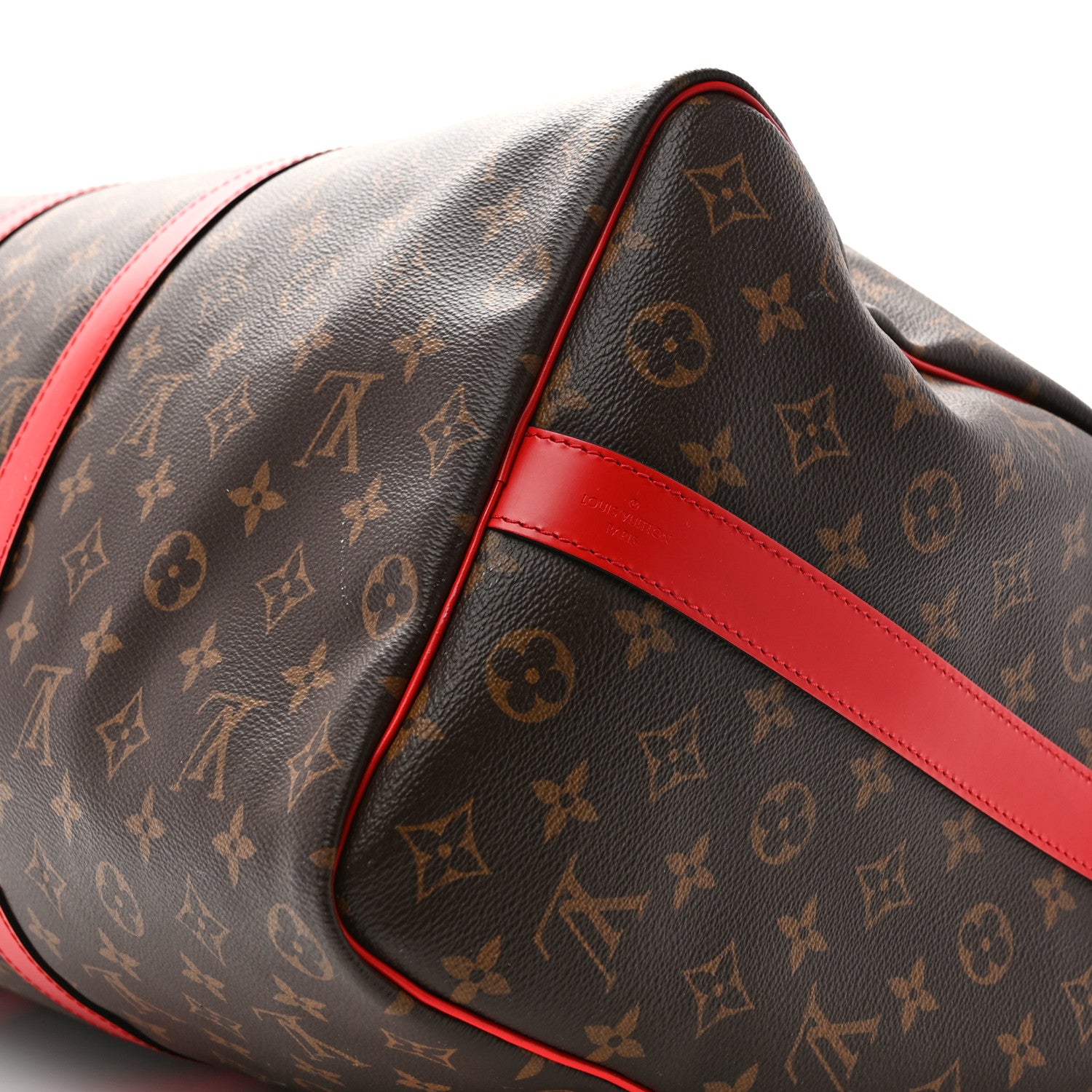 Louis Vuitton Calfskin Monogram Keepall Bandouliere 50 Coquelicot 8 of 10