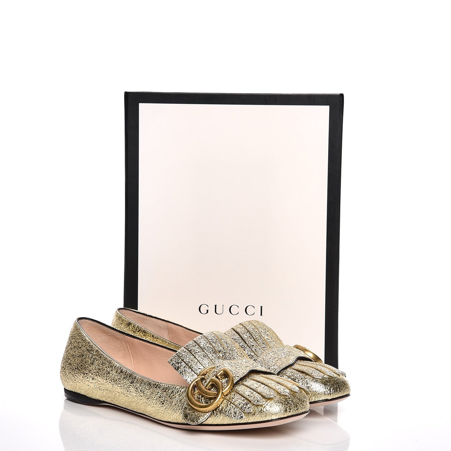Galassia GG Marmont Fringe Flats 36.5 Platino