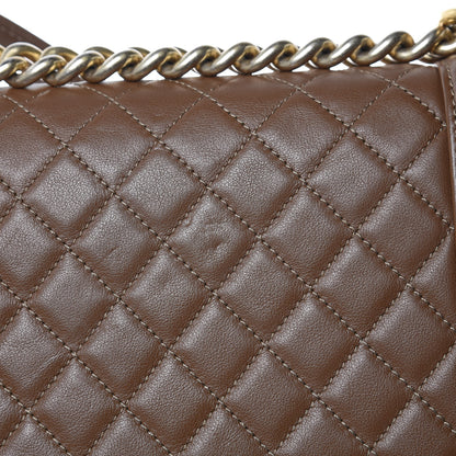 Chanel Calfskin Quilted Large Boy Flap Brown 17 of 20