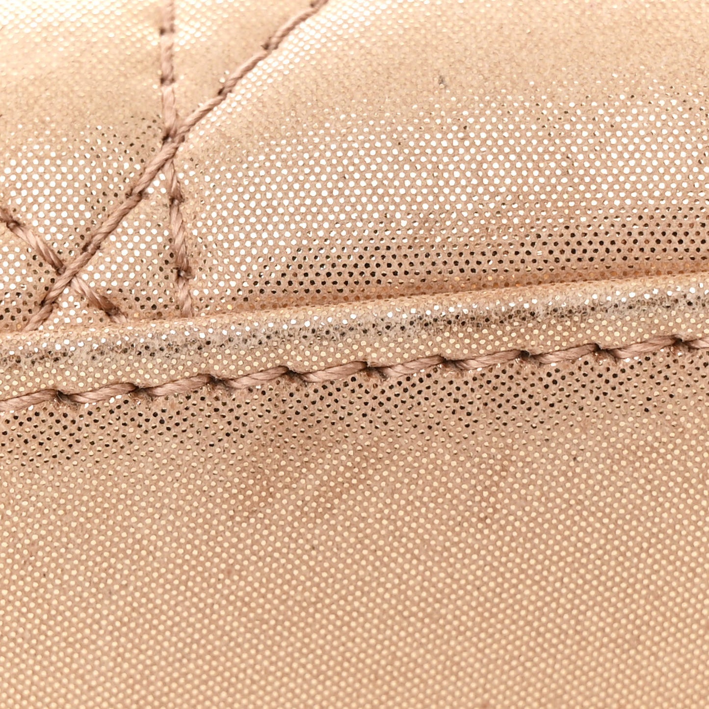 Metallic Nubuck Cannage Mini Lady Dior Gold