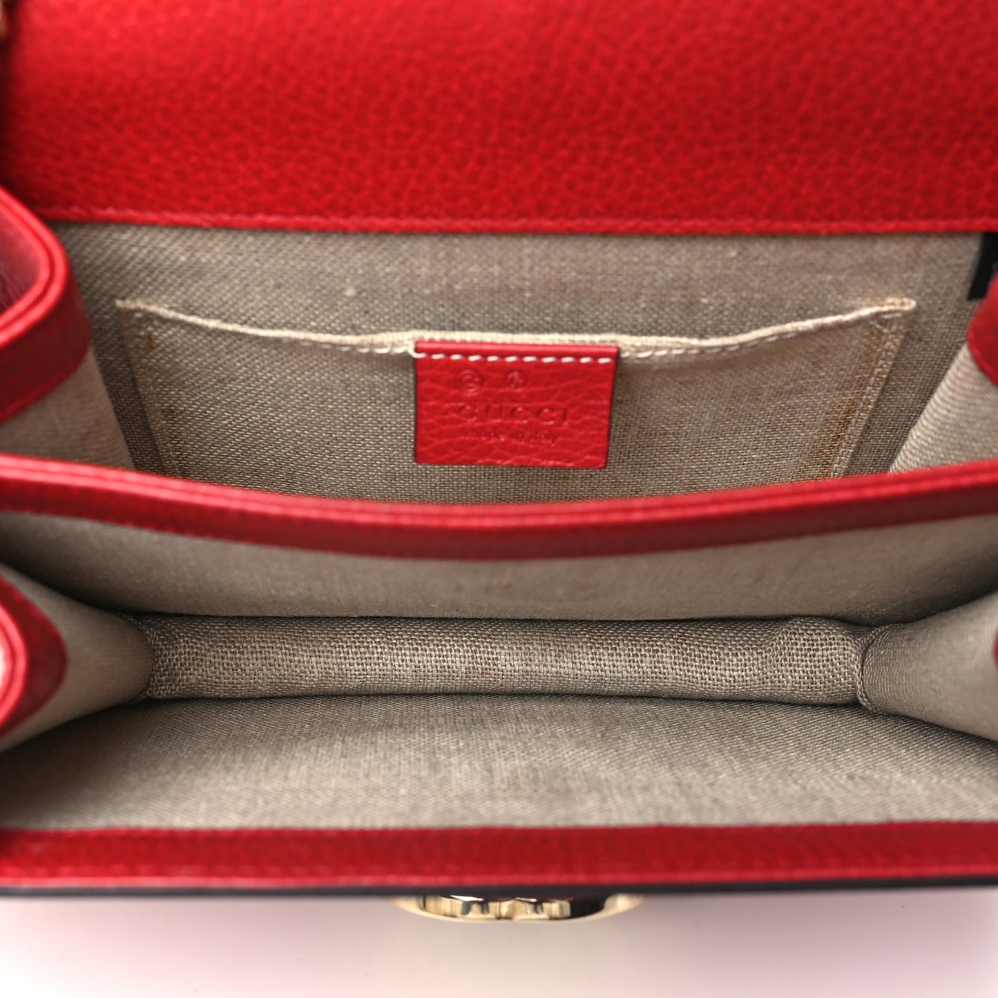 Dollar Calfskin Small Interlocking G Shoulder Bag Red