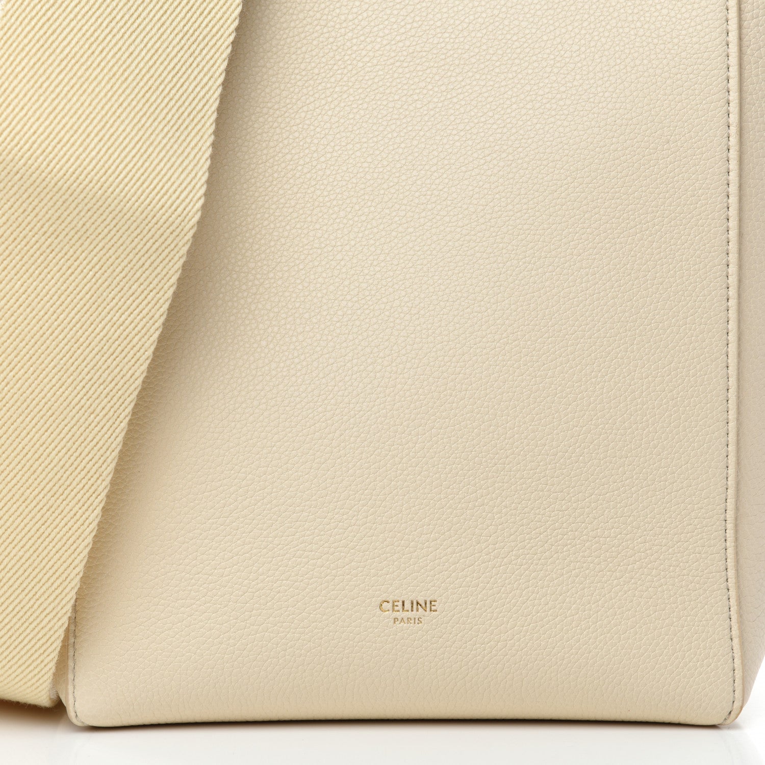Celine Soft Grained Calfskin Small Sangle Bucket Bag Vanilla 6 of 10