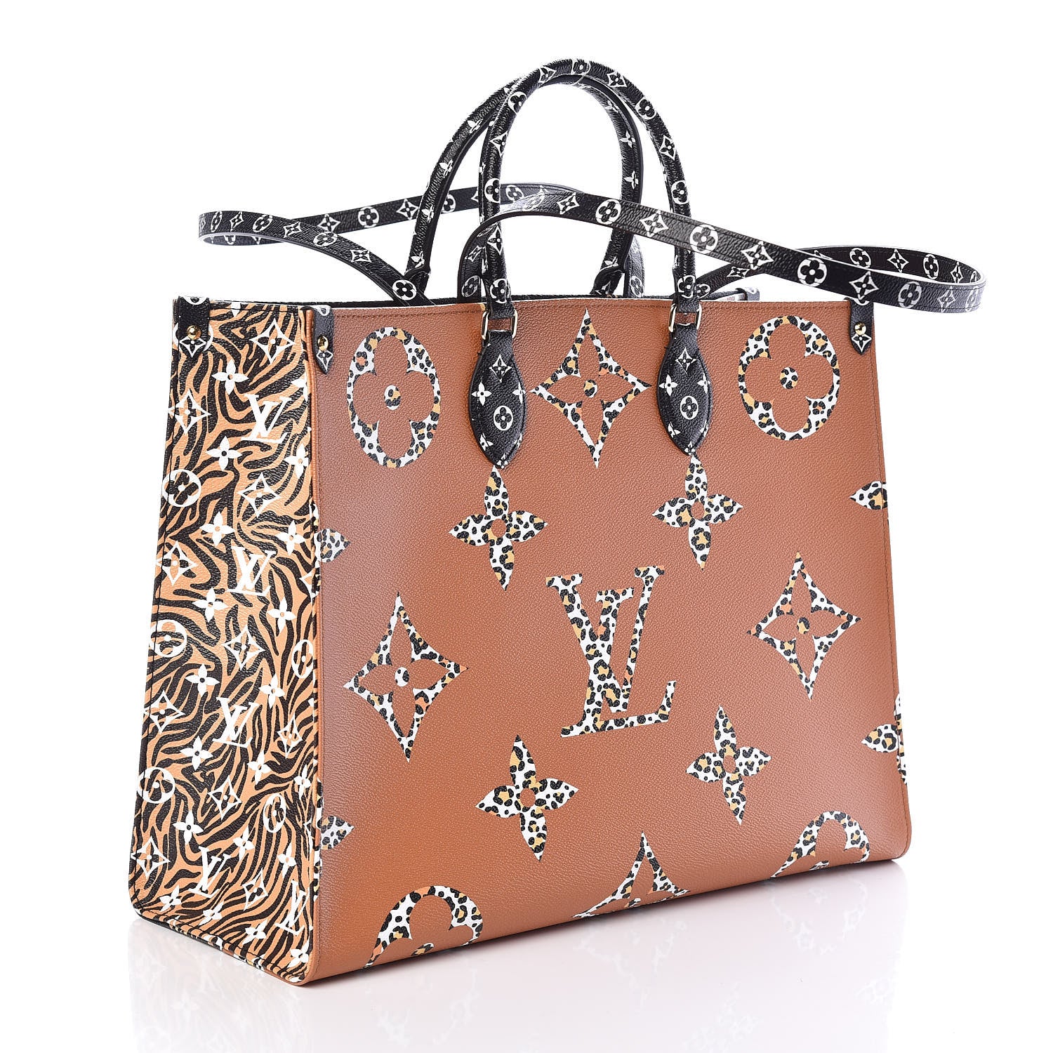 Louis Vuitton Monogram Giant Jungle Onthego GM Black 3 of 9