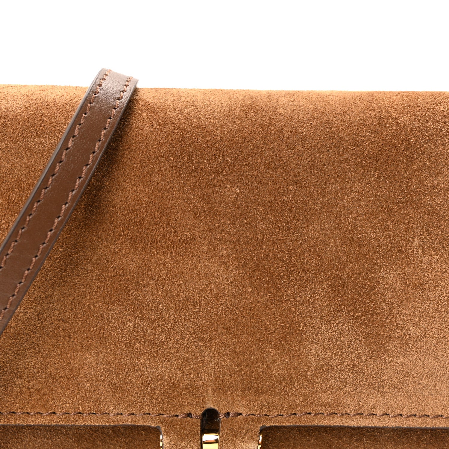 Tom Ford Suede Mini T Clasp Tara Crossbody Bag Tobacco 7 of 9